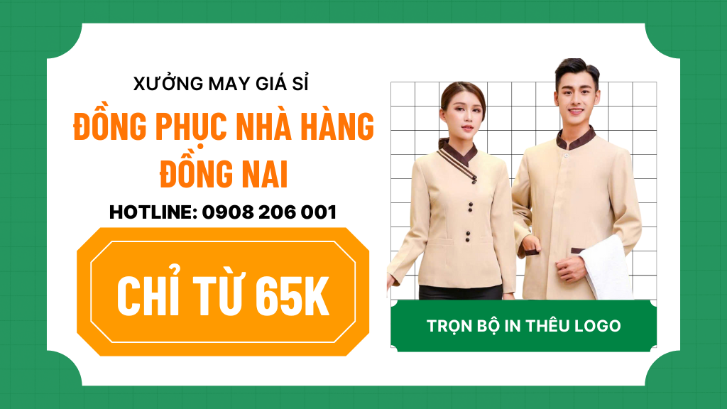 xưởng may đồng phục nhà hàng theo yêu cầu Đồng Nai