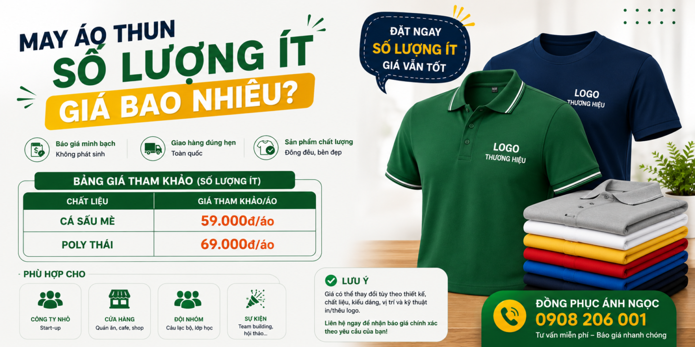 may áo thun số lượng ít giá bao nhiêu