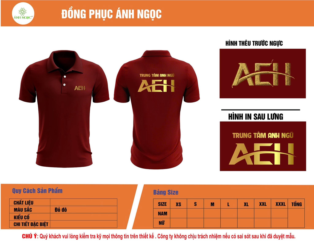 May áo thun số lượng ít giá bao nhiêu tại Đồng phục Ánh Ngọc