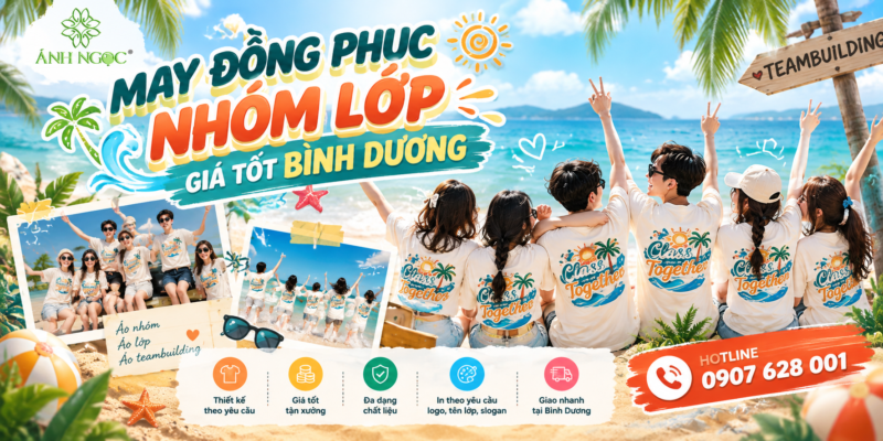 May đồng phục nhóm lớp giá tốt Bình Dương