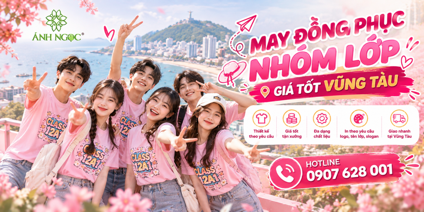 May đồng phục nhóm lớp giá tốt Vũng Tàu