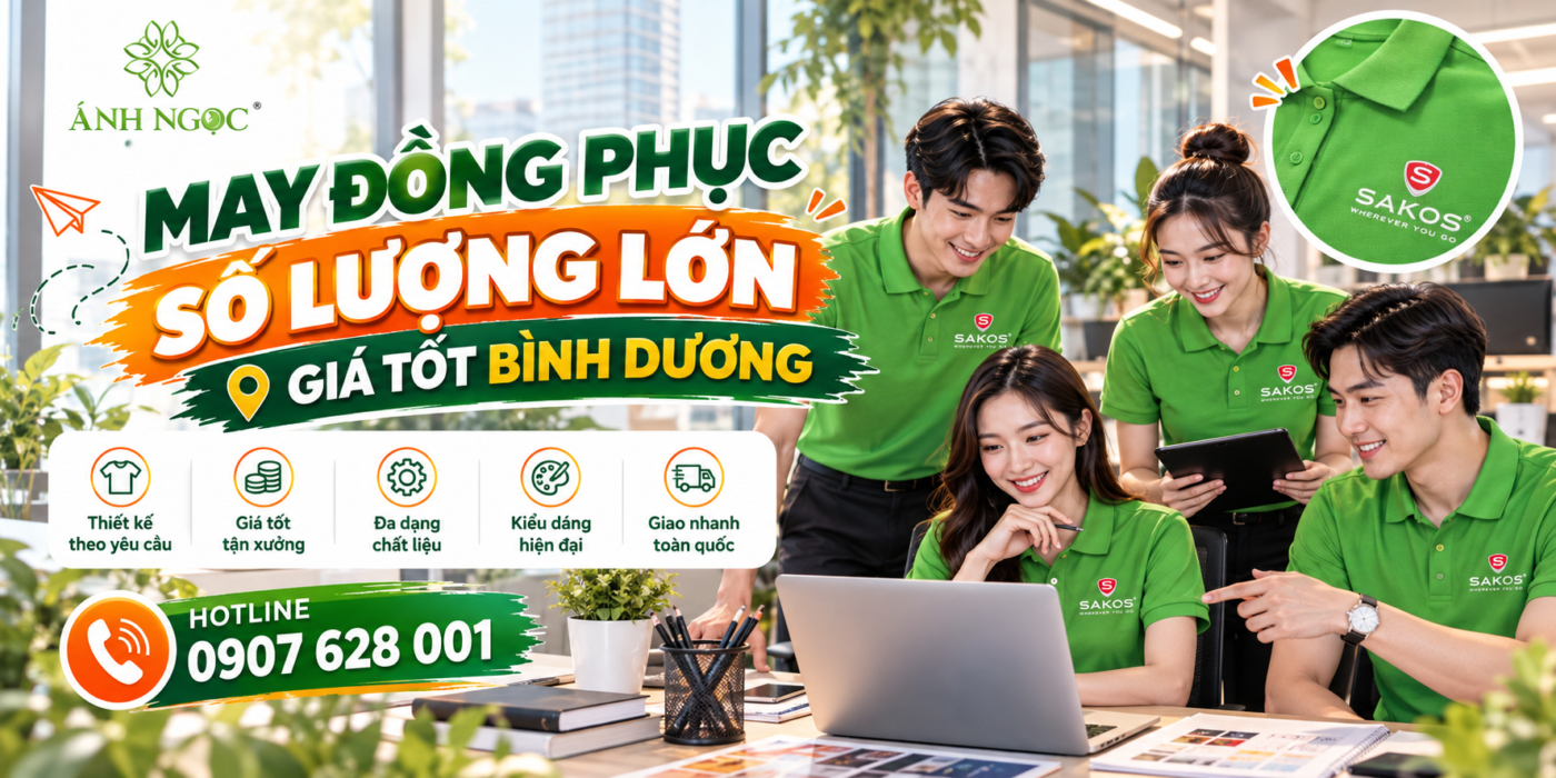 May đồng phục số lượng lớn giá tốt Bình Dương