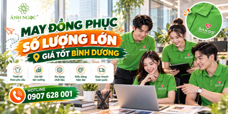 May đồng phục số lượng lớn giá tốt Bình Dương