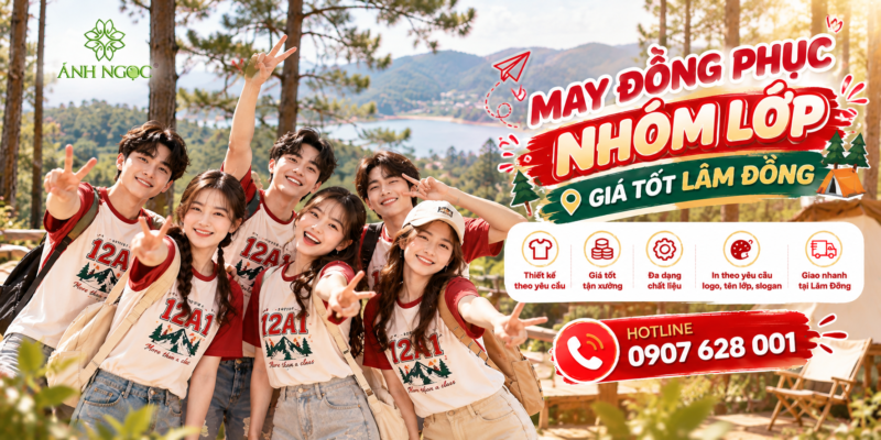May đồng phục nhóm lớp giá tốt Lâm Đồng